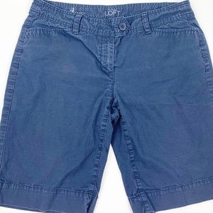 Ann Taylor Loft Curvy Blue Bermuda Shorts 4